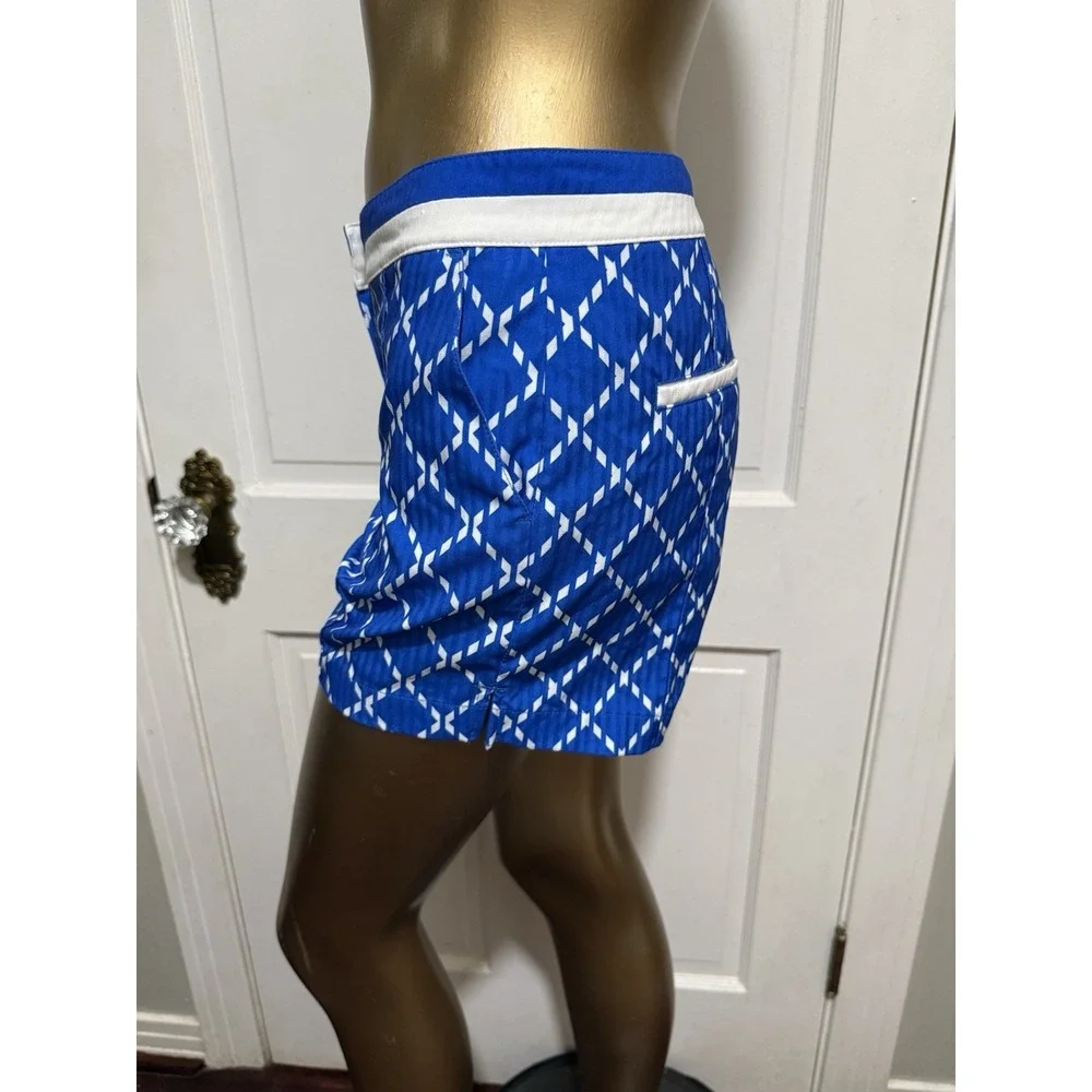 Womens Golf Shorts Blue White Slazenger Size 2